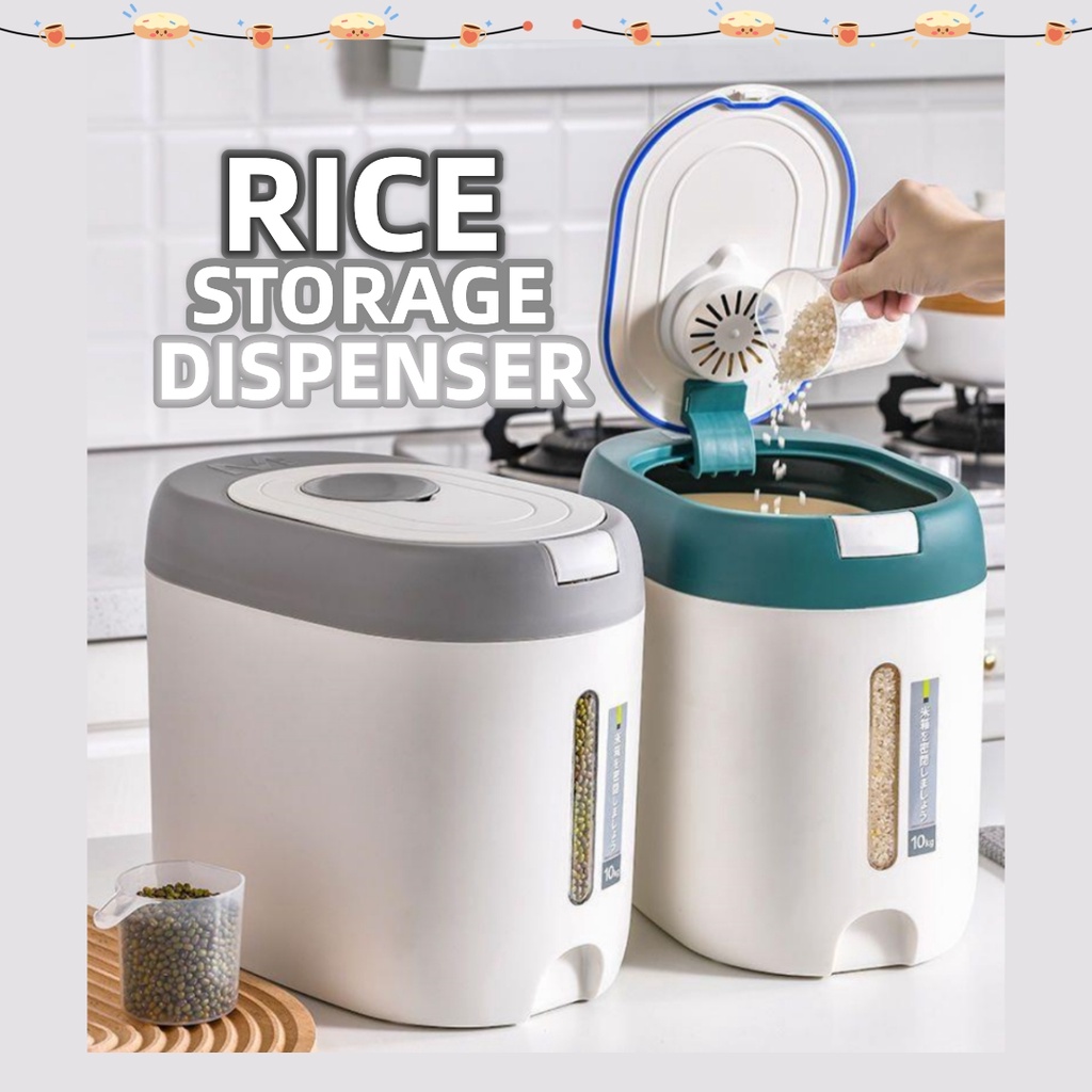 Rice Dispenser Bucket 5KG/10KG Keepers Container Household Storage Insect-proof Moisture-proof Sealed Dry Food Rice Box