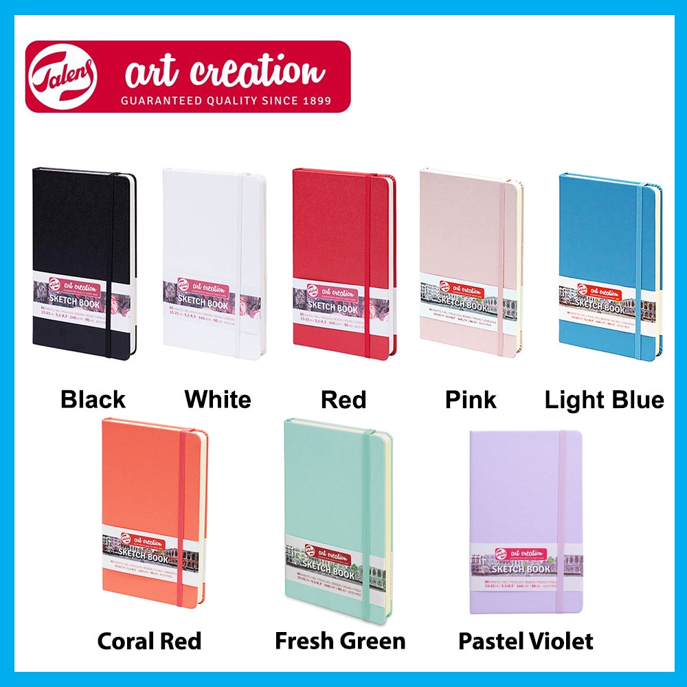 Royal Talens Art Creation Sketchbook, 80 Sheets 140gsm, A6 Portrait, Various Colours