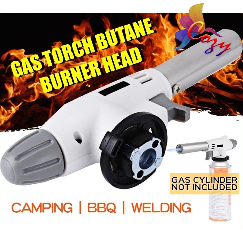 (HEAD ONLY) Multipurpose Torch Butane Burner Head Welding Fire Camping Gas Maker Flame Gun Welding Ignition Lighter