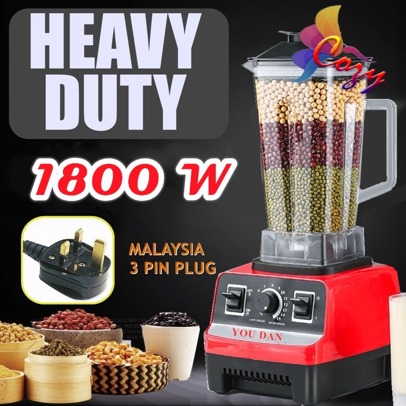 YOUDAN Heavy Duty 2L Blender 1800W Pengisar Wall Extraaction High speed Multifunction Food Machine StainlessSteel Blade