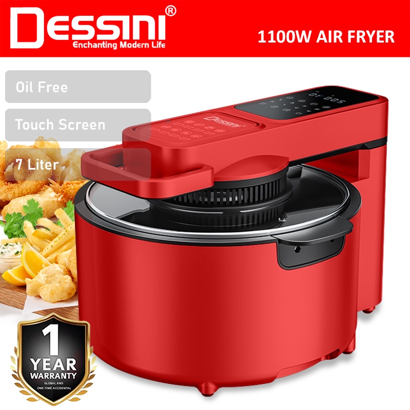 DESSINI ITALY AF-7001 Electric Oven Convection Air Fryer Oil Free Grill Toaster Roaster Breakfast Machine Ketuhar (7L)