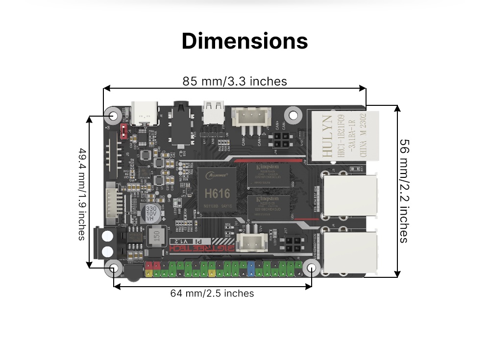 Bigtreetech pi v1.2 for raspberrypi 3d printer