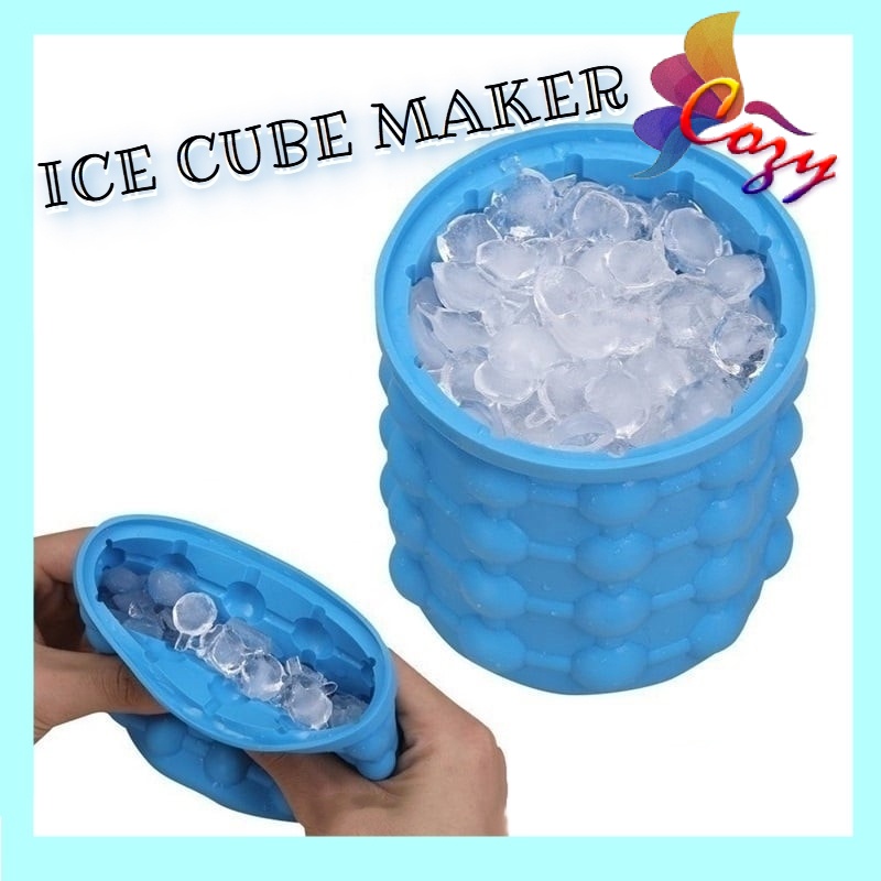 Magic Ice Cube Maker Genie Silicone Rubber Tray Molds Saving Ice Cooler Bucket Space Saving Bottle Holders