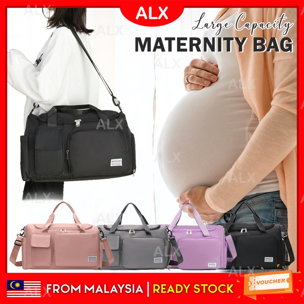 ALX Big Capacity Maternity Hospital Bag Baby Diapers Tote Crossbody Women Casual Gym Yoga Duffel Bag Beg Hospital 待产包