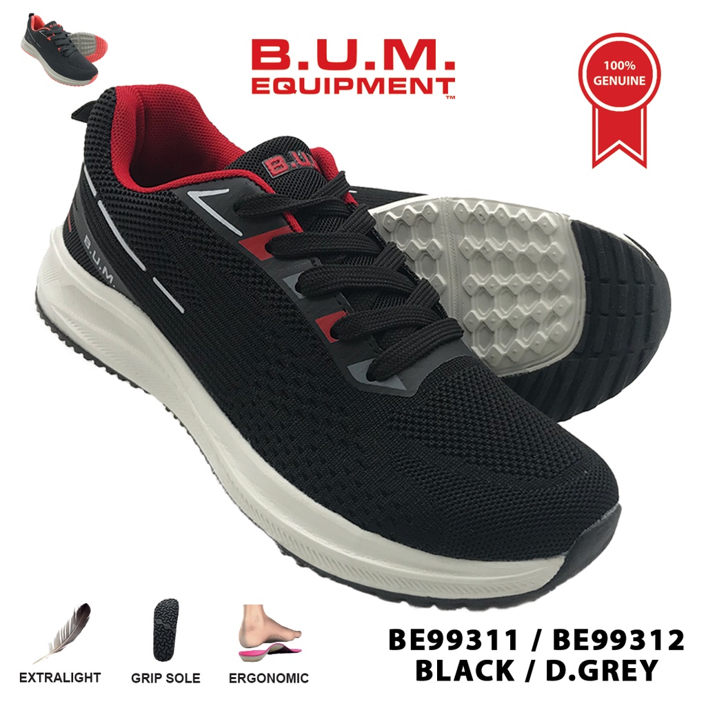 BUM Equipment Women's Shoes BE99311 / BE99312 (Black / D.Grey) Casual Sneakers / Sport Shoe / Kasut Sukan Perempuan