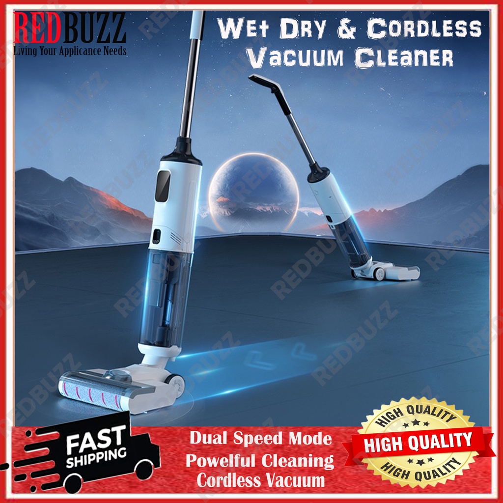 REDBUZZ Wet Dry & Cordless Mop Vacuum Cleaner Powerful One-Step Mopping Hard Floor Washer Vacum Vakum Cleaner