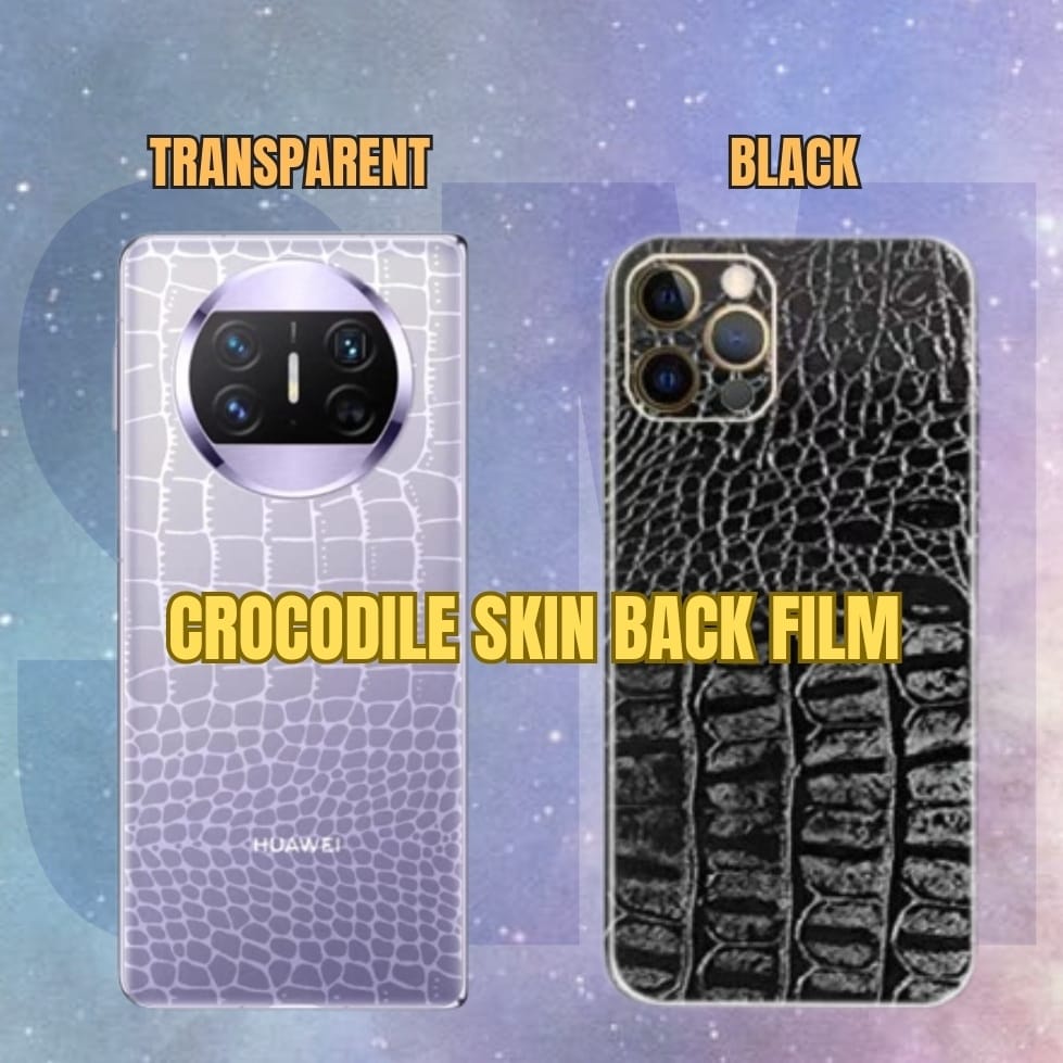 Poco M2 M3 M4 M5 M5s M6 M7 Pro 4G 5G Crocodile Skin Back Cover Sticker