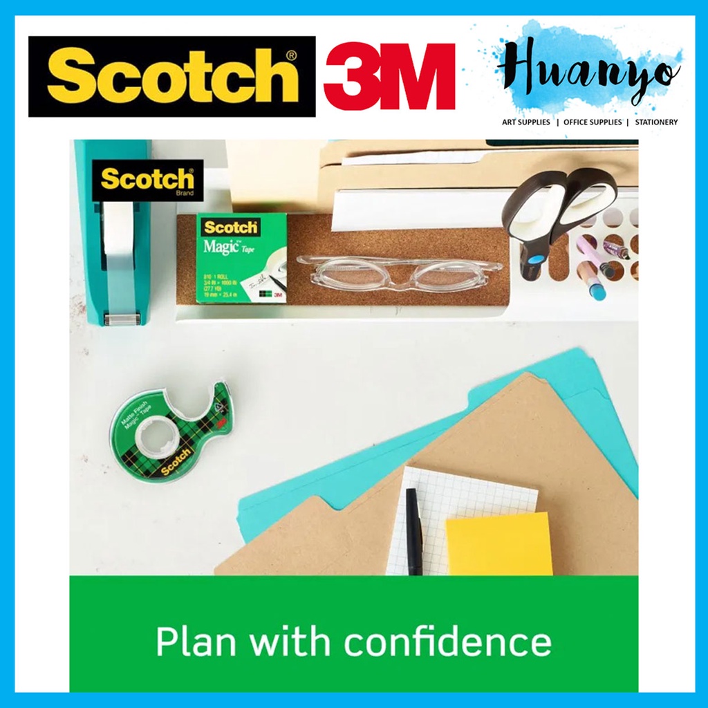 3M Scotch Magic Tape Roll with Refillable Dispenser