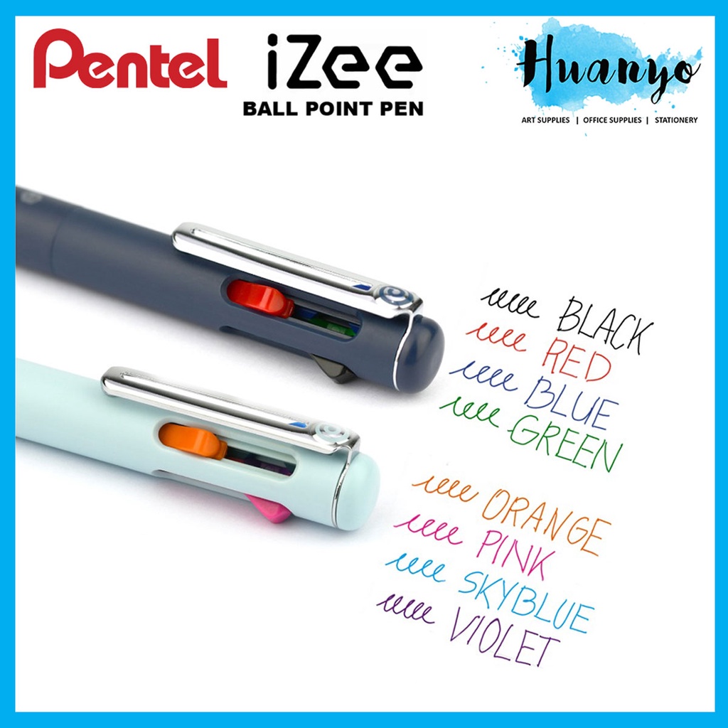 Pentel iZee Multi 4 Colour Ink Retractable Ball Point Pen