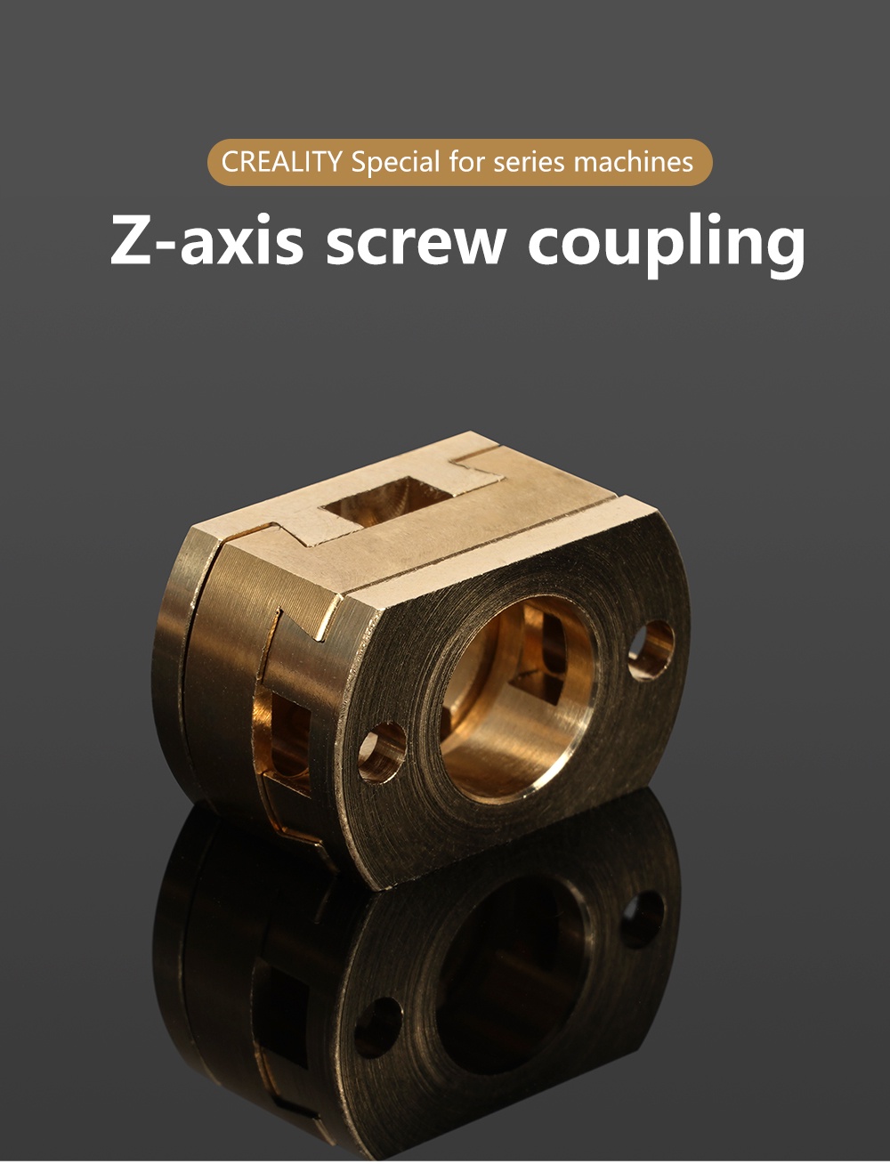 Oldham coupling for 3d printer ender 5 plus ender 3 t8 z-axis lead screw brass coupling