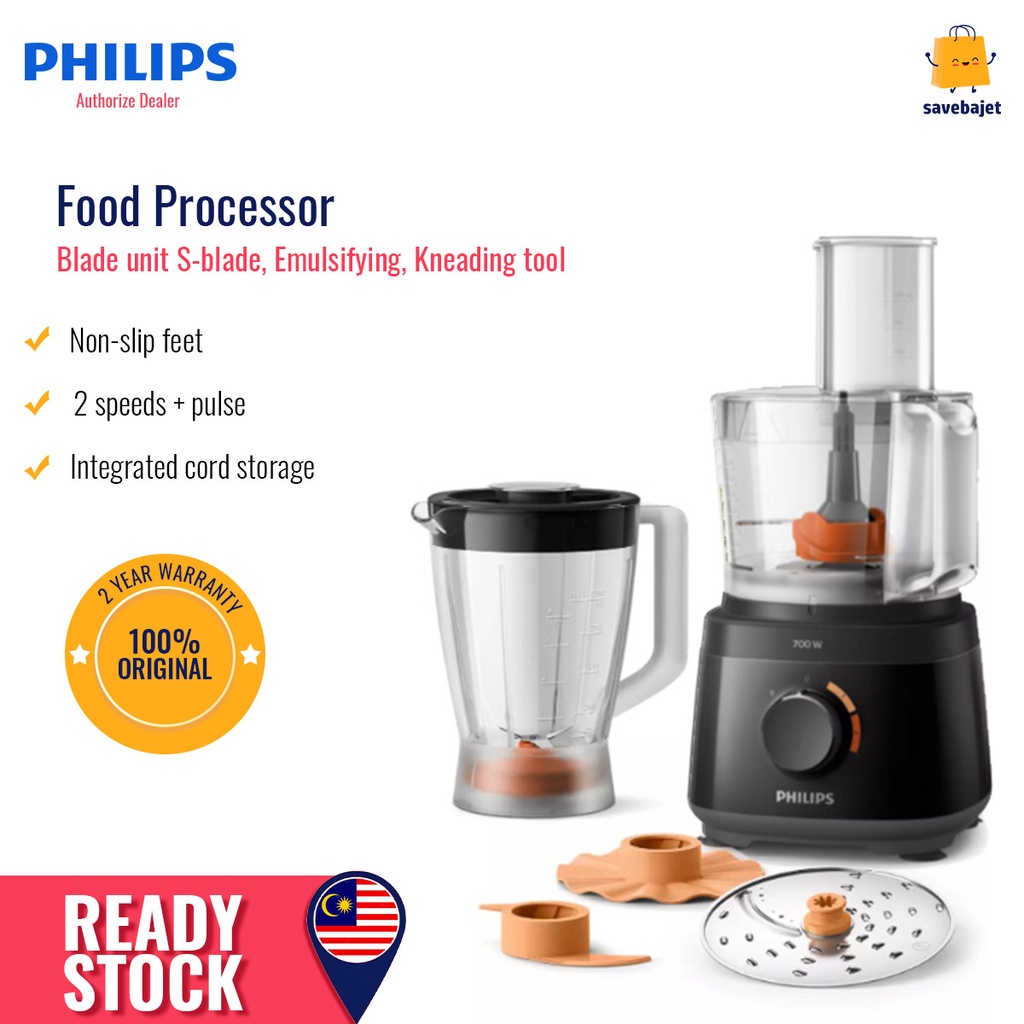 PHILIPS Mesin Pemproses Makanan Food Processor (2.1L) HR7320 HR7320/11
