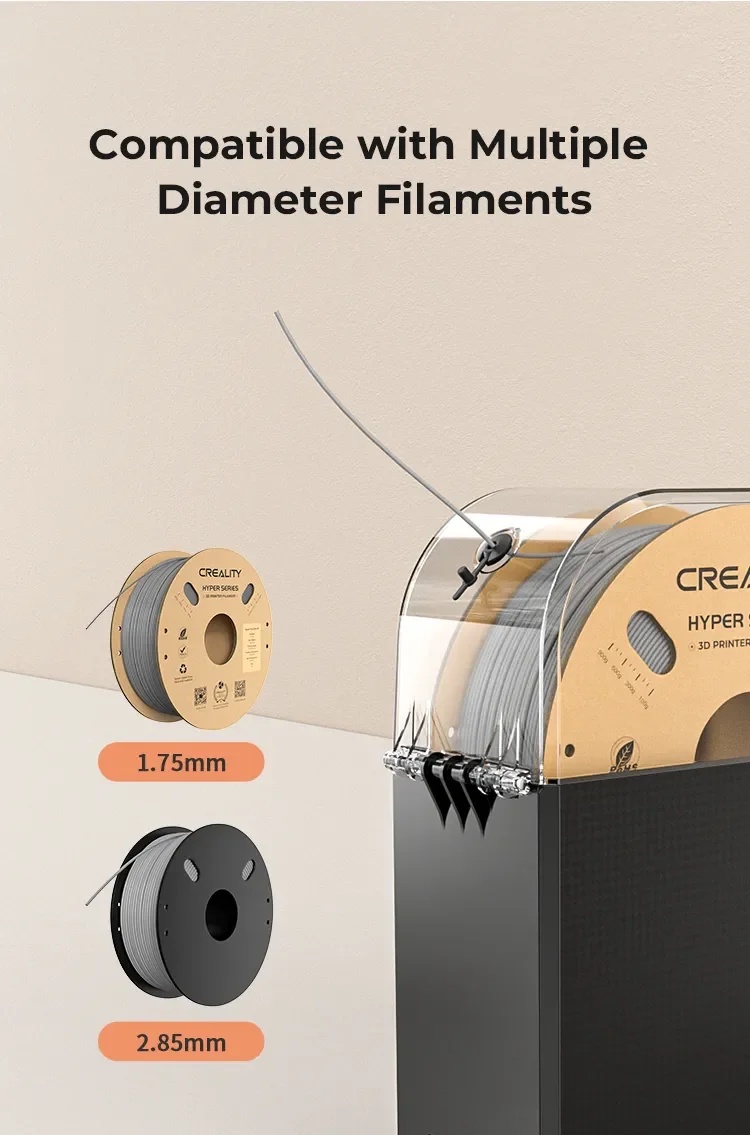 Creality filament dryer box 2.0, spool holder, filament storage box dryer, user friendly fdm filament dry box