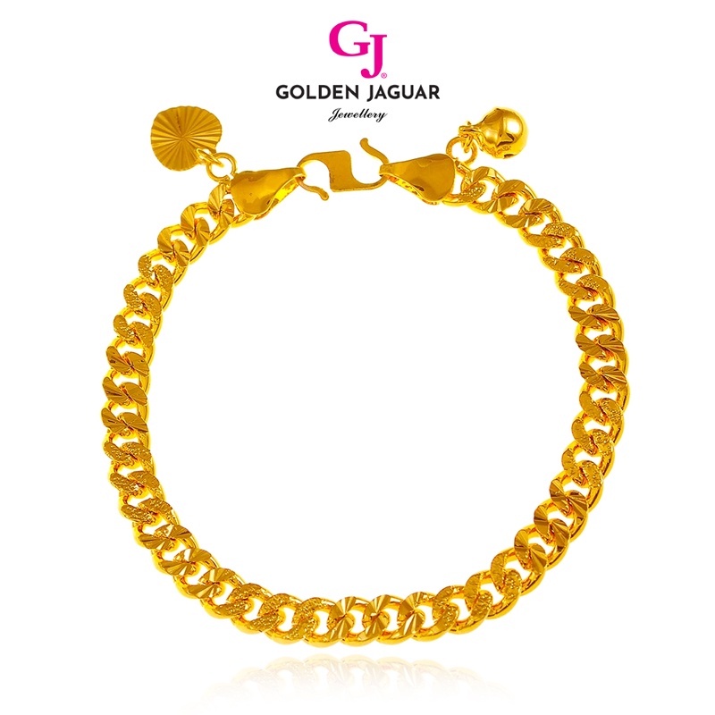 GJ Jewellery Emas Bangkok Emas Korea 24k Gold Plated Bracelet Gelang Tangan Papan Pasir Kikir 0.6CM (2160602)