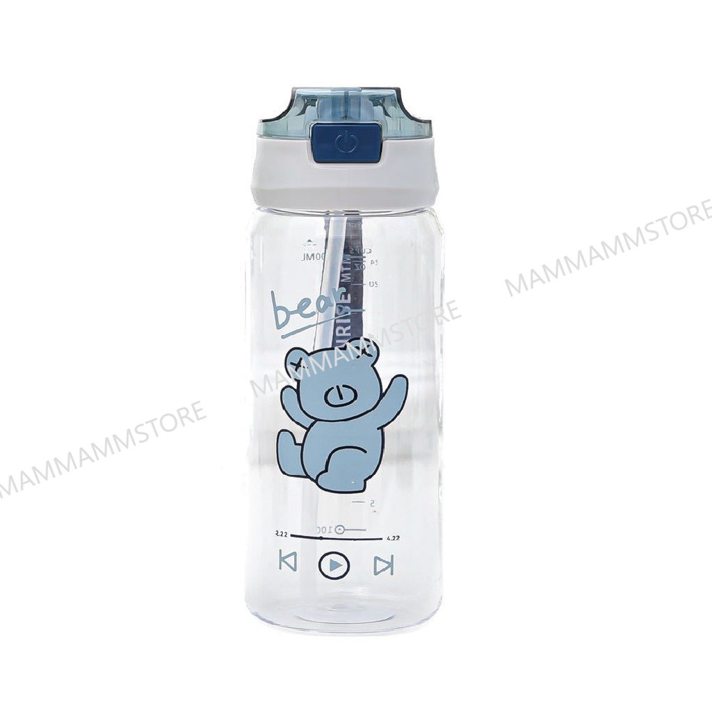 Cute Water Bottle For Girls 1.3L Straw Tumbler Summer Plastic Mug Portable  Kids Kawaii Cup Large Capacity Sports Drinking Kettle