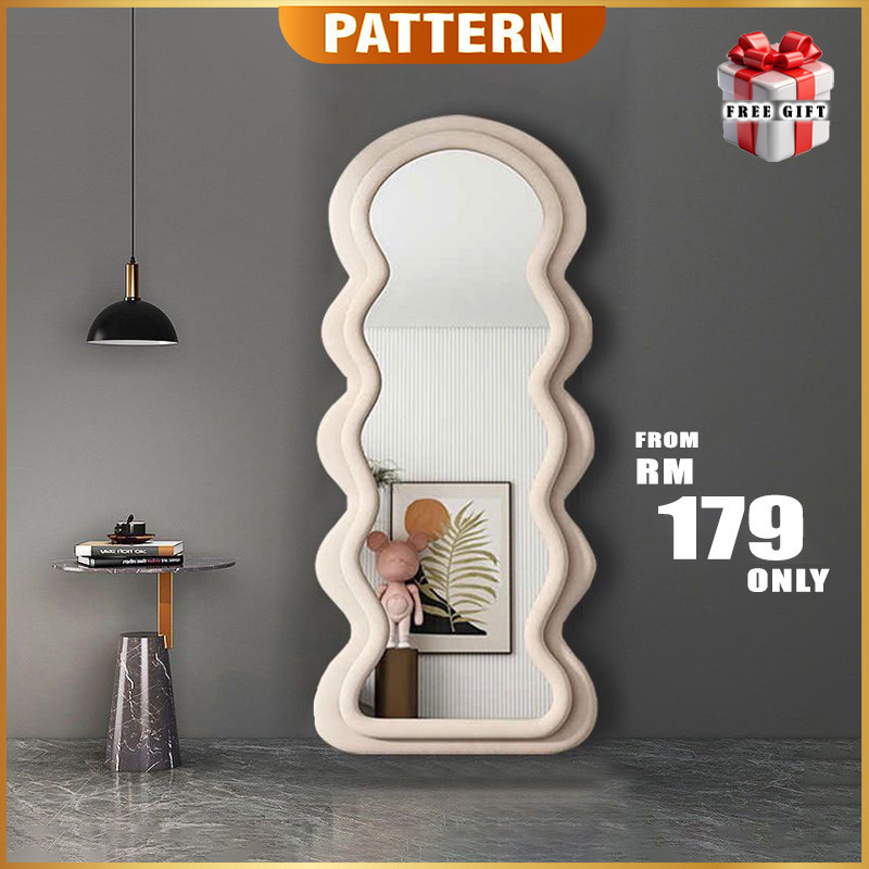 PATTERN Nordic Wave Dressing Full Length Mirror Ins Modern Nordic Tall 160 x 60cm OOTD Hanging Full Body