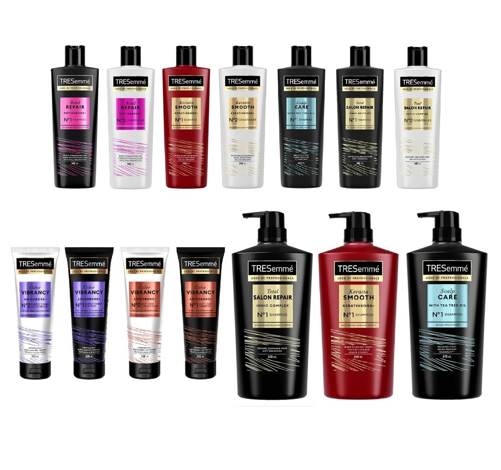 Tresemme Shampoo Keratin Smooth / Scalp Care / Hair Fall Control / Total Salon Repair / Detox (340ml/620ml/670ml)