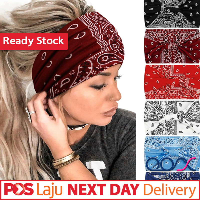 HEAD TURNER 55x55cm Hip Hop Square Scarf Cashew Flower Unisex Turban Paisley Headdress Head Band
