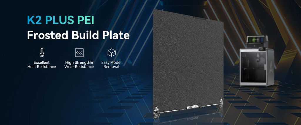 sg 11134202 7ra0u Creality K2 Plus Bed Plate Dual Sided Textured PEI for K2 Plus, Double Sided Bed Plate Replacement for K2 Plus Plate