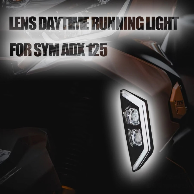 Motorcycle Day Running Lights Retrofit Four Lens Running Lights Fog Lights Lift Lighting Accessories For SYM ADX 125 adx