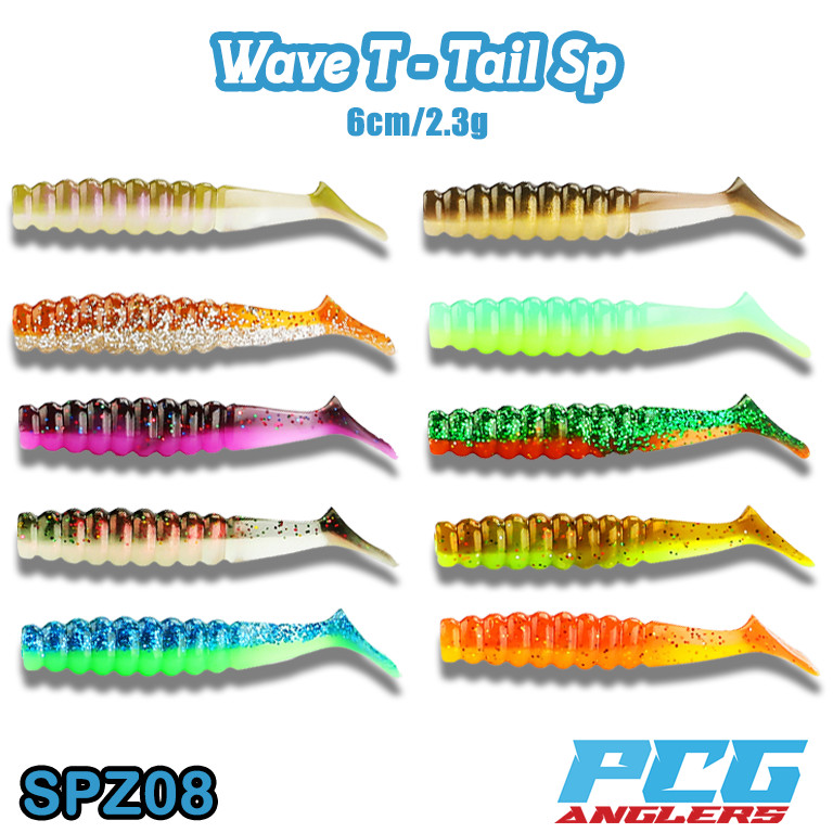 6cm Wave T-tail Soft Plastic SP Fishing Lure Baits Paddle Tail Umpan Pancing Kolam Casting Siakap Haruan UL Badas Chubby
