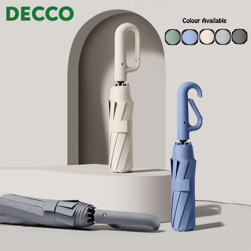 Decco Folding Umbrella Large Size Sunshade Fully Automatic Umbrella Thickened Ring Buckle Design UPF50+