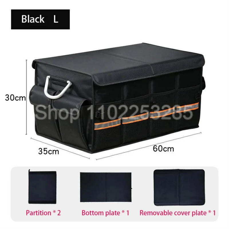 Multi-Compartment Foldable Waterproof Car Trunk Organizer