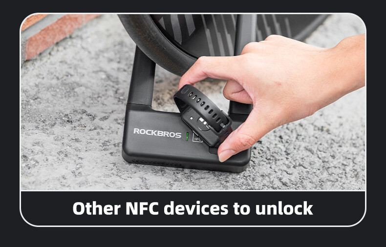 Antivol Vélo Intelligent U-Lock NFC ROCKBROS - Déverrouillage Rapide