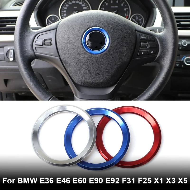 Car Steering Wheel Ring Circle Sticker for BMW M3 M5 E36 E46 E60 E90 E92 F48 F30 F31 F25 X1 F48 X3 X5 1 2 3 5 Series 201