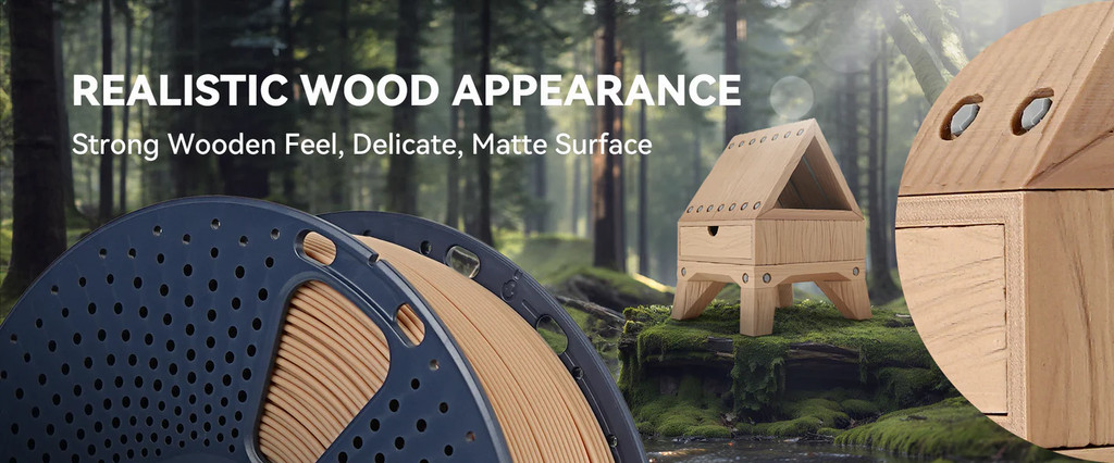Printed wood-like model