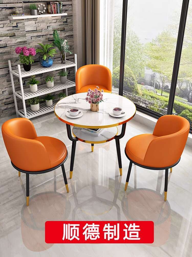 Balcony Coffee Table Living Room Home Small Tea Table Round Coffee Table Light Luxury M…