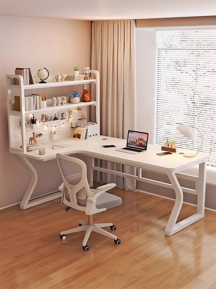 Bookshelf JY Corner Integrated Student Desk Home Study Desk Combination Office Desk Corner Pegboard Desktop Computer Desk JY