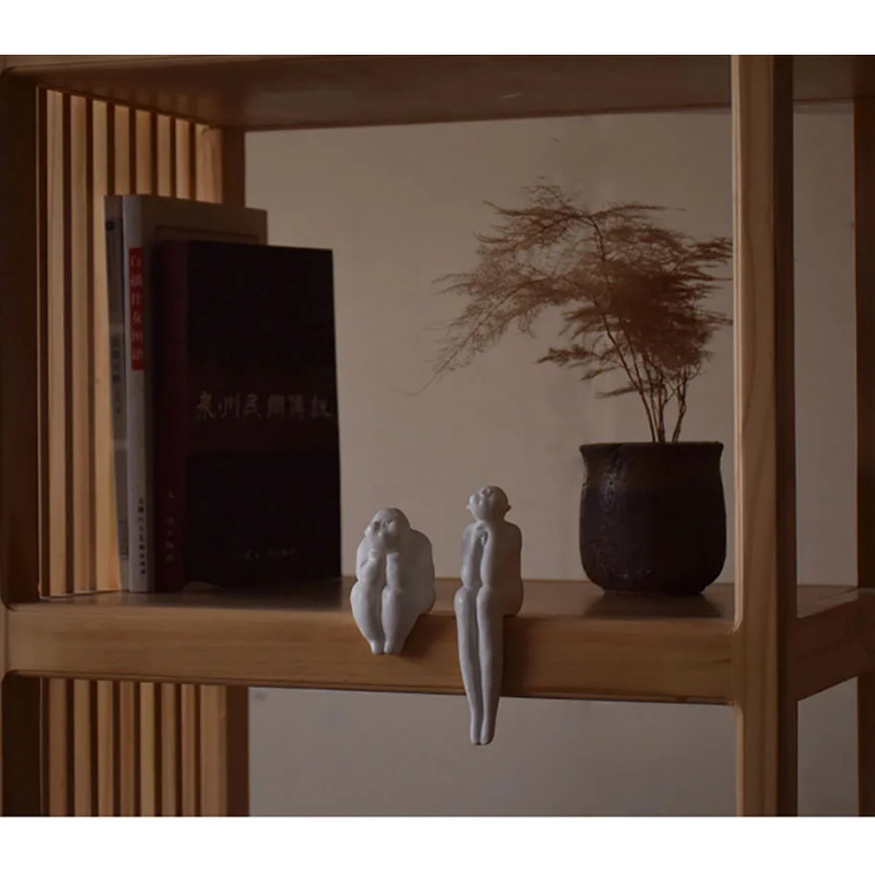 Handmade White Porcelain Ornaments, Creative Ceramic Ornaments, Home Cabinet, Bookshelf, Computer, Lovely
