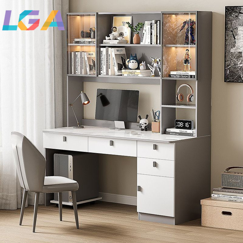 Pre-sale For 30 Days Study Table Computer Solid Wood Bookshelf Integrated Bedroom Home Desktop Office Student Writing And Learning Desk