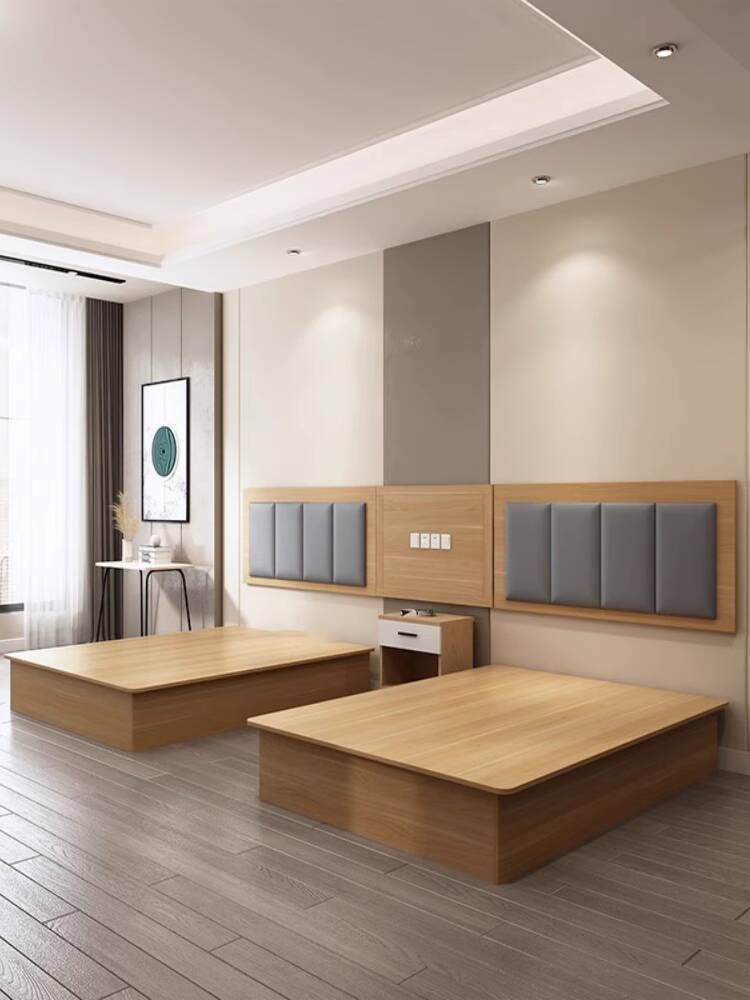 Hotel Furniture Bed Standard Room Full Set Homestay Inn Guest Room Apartment Hotel Dedicated Single Room Rental House Tw