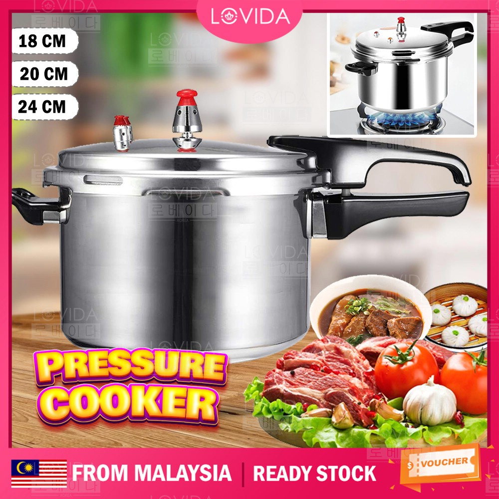 LOVIDA High Quality 4L Pressure Cooker Home Food Fast Heat Safety Kitchen Cooking Pot Cookware Periuk