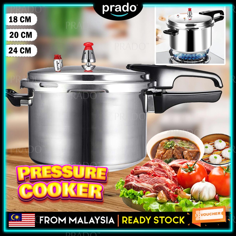 PRADO High Quality 4L Pressure Cooker Home Food Fast Heat Safety Kitchen Cooking Pot Cookware Periuk