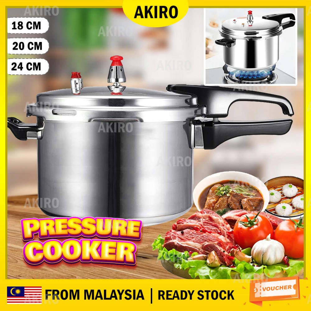 AKIRO High Quality 4L Pressure Cooker Home Food Cook Makanan Kitchen Cooking Pot Cookware Periuk 006 太空铝压力锅