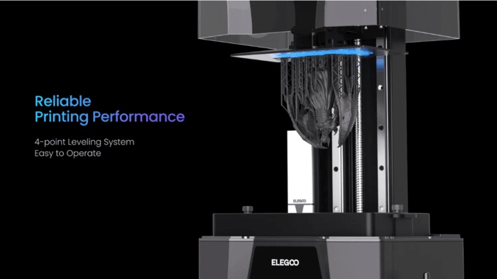 Elegoo saturn 3 ultra 12k resin 3d printer, 4-point levelling / stable z-axis for high printing speeds