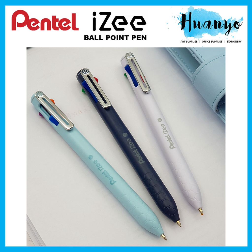 Pentel iZee Multi 4 Colour Ink Retractable Ball Point Pen