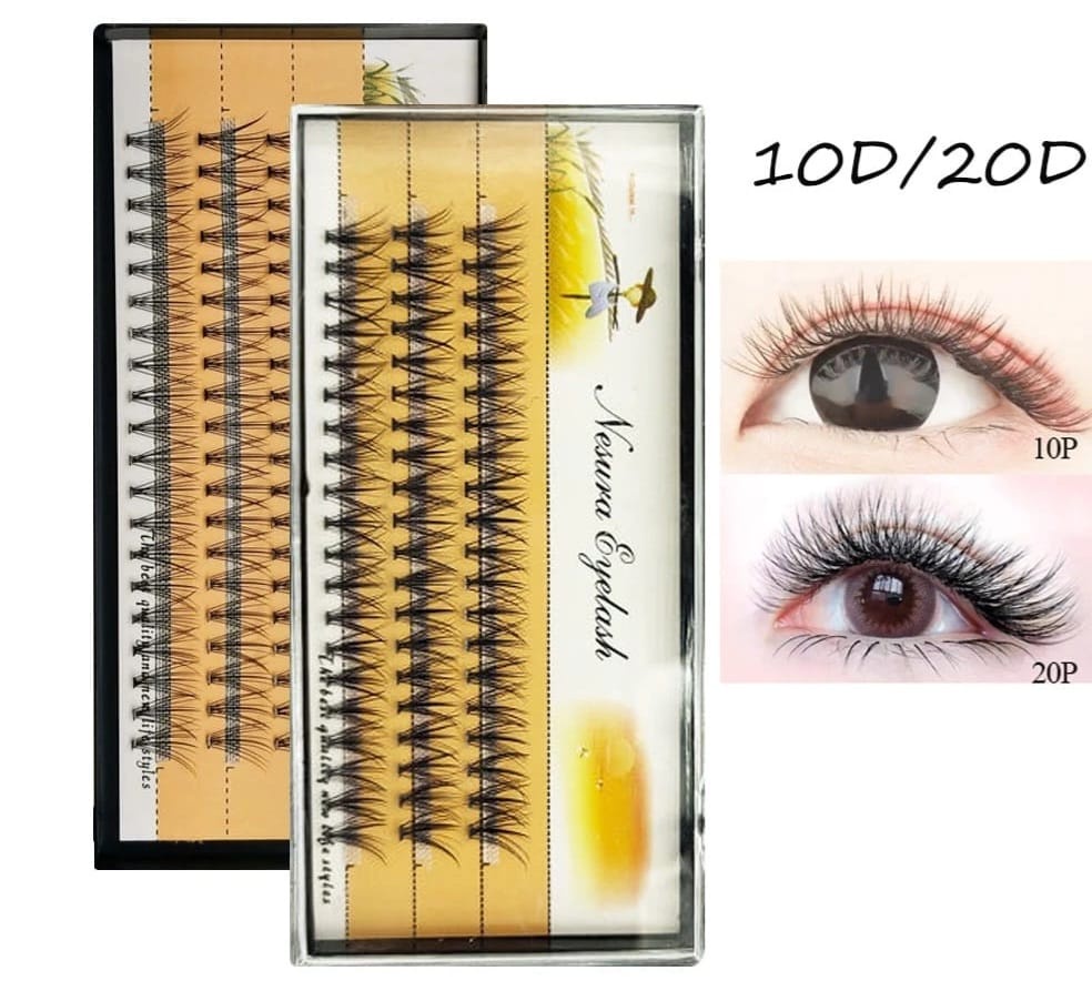 1 Box 10D 20D 30D 40D 60pcs Professional Natural Eyelash Extensions DIY Handmade Bundles Volume False Eyelashes