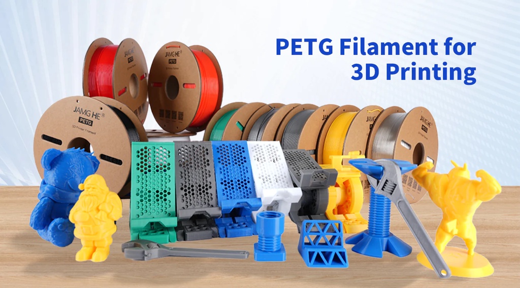 Jamghe petg filament 1.75mm 1kg for 3d printer easy print odorless high toughness cardboard spool