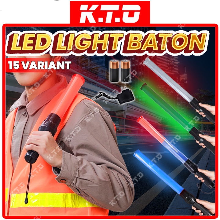 Outdoor Rechargeable Traffic Safety Baton Light Stick Signal Road Control Warning LED Light / Lampu Trafik / 交通指挥棒灯