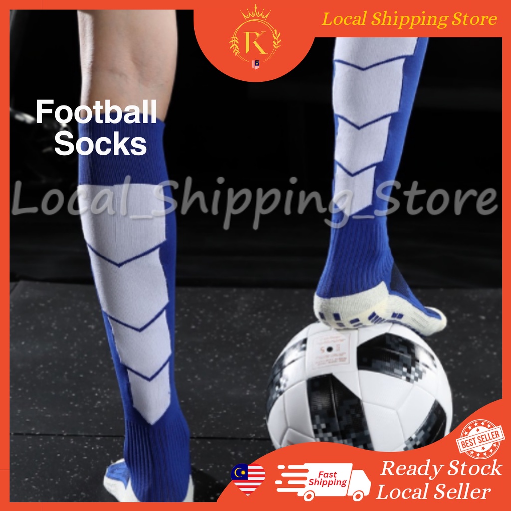 【LOCAL SHIP】⚽Stokin Tebal Panjang High Quality Long Soccer Football Team Anti Slip Silicone Comfortable Sports Socks⚽