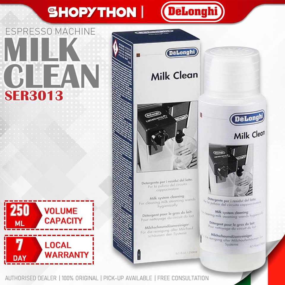 DELONGHI Milk Clean SER3013 (250ml) Cleaning Solution Sanitise Carafe Coffee Make Espresso Machine's Frother LatteCrema