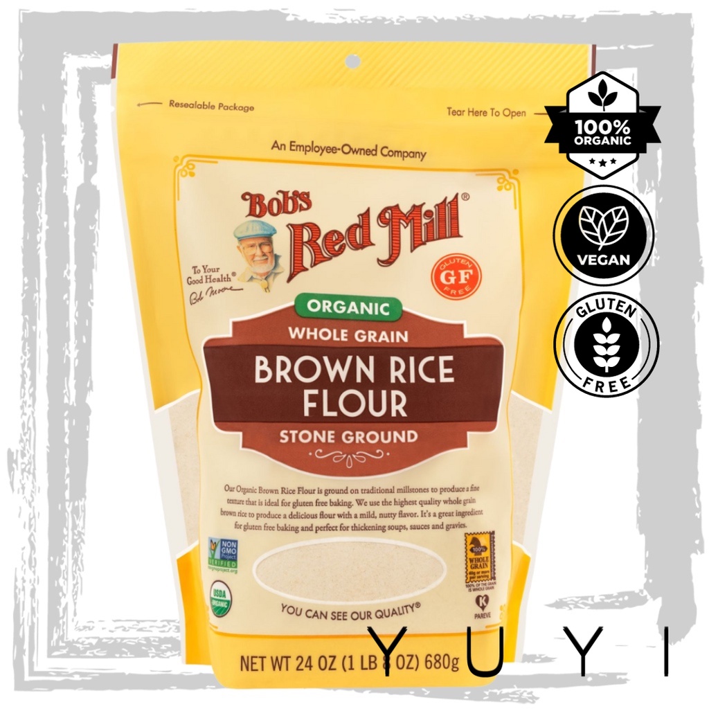 【Bob's Red Mill】Organic Whole Grain Brown Rice Flour - 680g