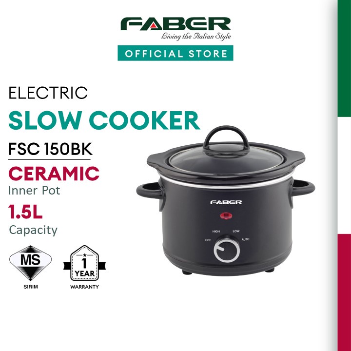 3.5L 200W Black Ceramic Digital Slow Cooker Multicooker FSC 350BK