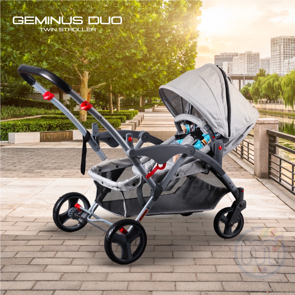 Mamakiddies Geminus Duo Kids Baby Stroller Double Stroller