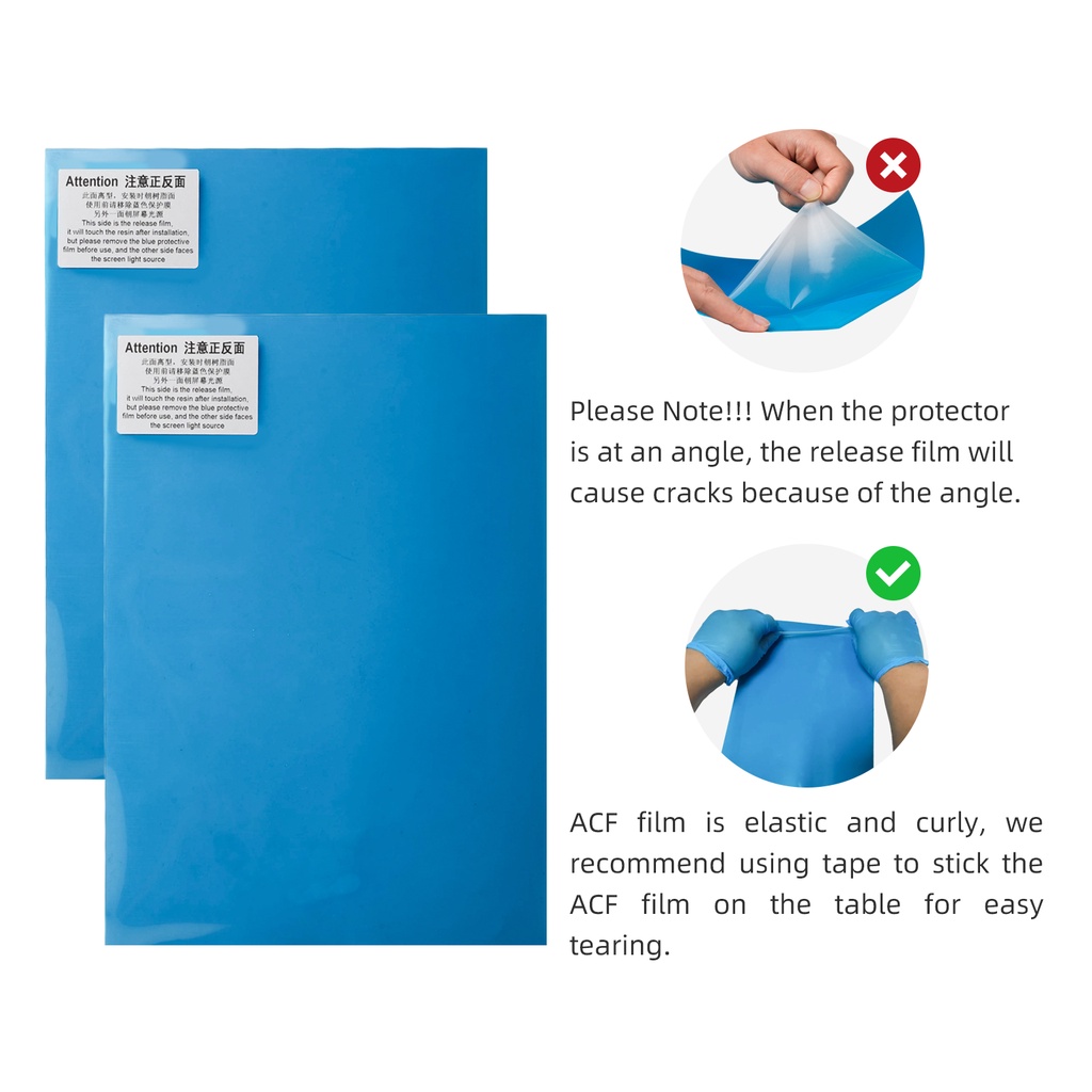 Acf film for 3d resin printers, thickness 0.3, compatible anycubic elegoo mars photon s creality ultra 3