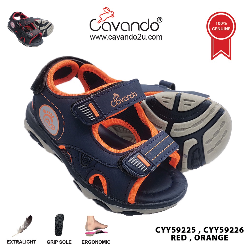 Cavando Kid's Sandals CYY59225/CYY59226 (Red / Orange)