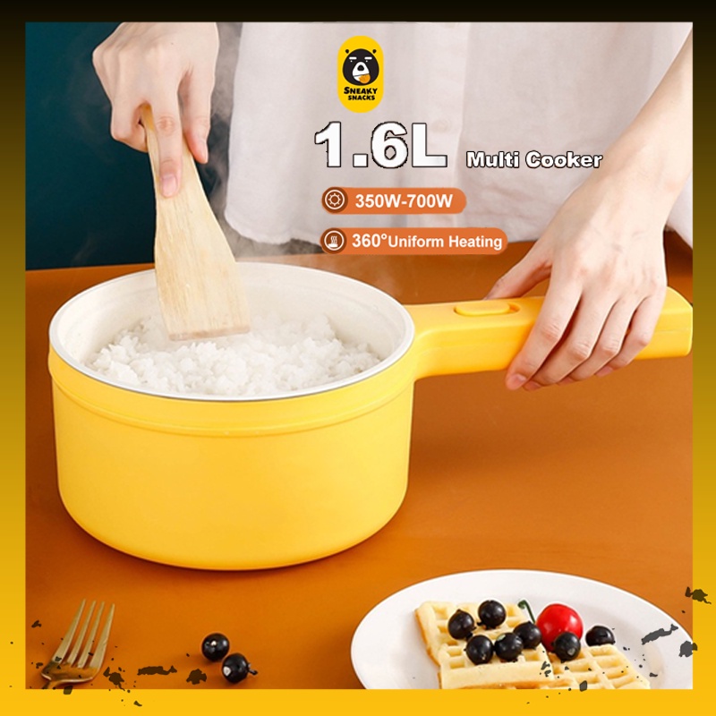 【Premium】Multifunctional Electric Pot Cooker Electric Skillet Household Fry Cooking Stew Electric Cooking Pot 1.6L